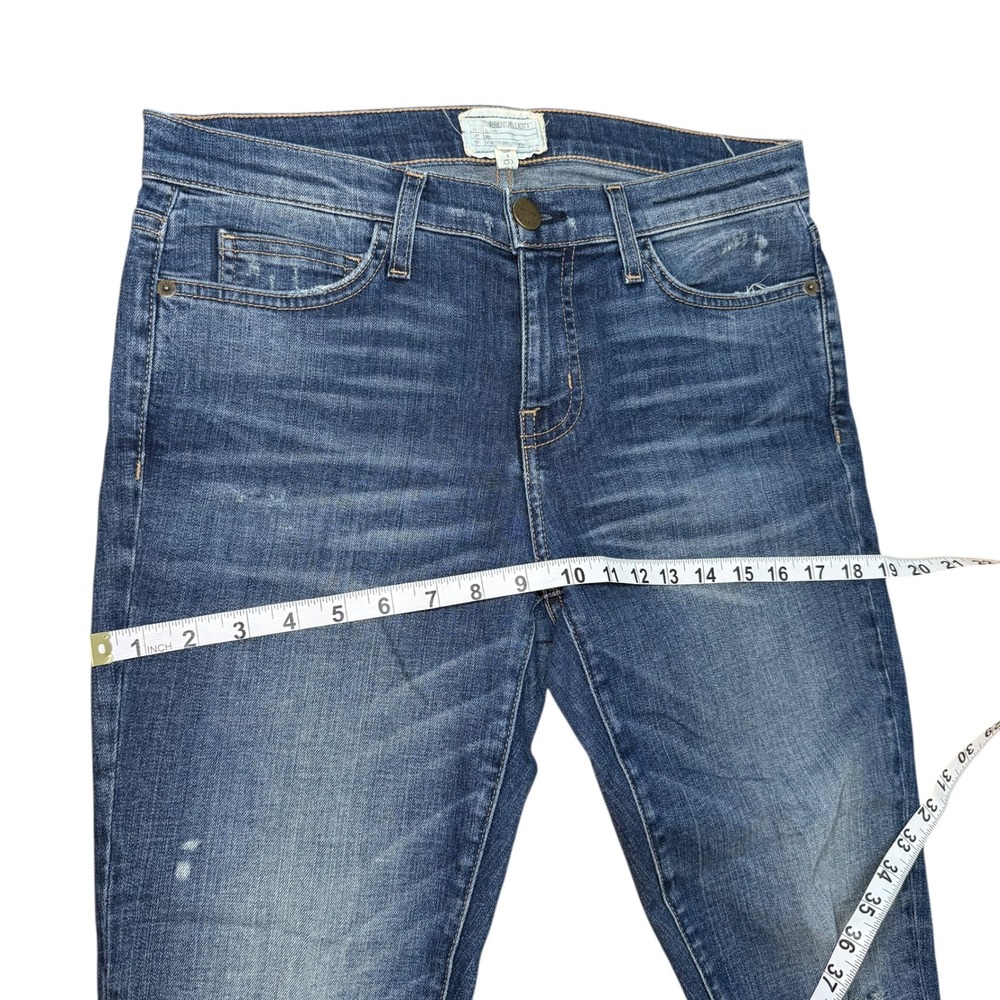 Current/Elliott Distressed Denim Jeans Women's Size 28 Ripped Knee Dark Wash - Picture 8 of 11